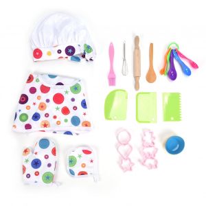 Ensemble De 26 Costumes De Chef Pour Enfants, Lavables Et Surs, Avec Tablier Et Ustensiles De Cuisson - Neuf