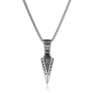 Vintage Nordique Rune Viking Flèche Pendentif Collier Breloque Collier Pour Hommes Nouveau Mode Hip Hop Punk Accessoires Cadeau De Fête Bijoux - Neuf
