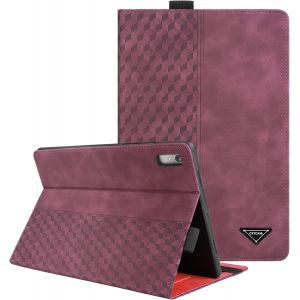 Coque Pour Lenovo Tab P11 2nd Gen 11.5 Pouces 2023 Tb350fu/Tb350xu, Tablette Housse De Protection, Cuir Pu &Eacute;tui Case Pour Lenovo Tab P11 Gen 2, Vin Rouge - Neuf