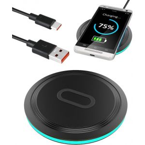 KALANKA-15W Chargeur sans Fil Rapide pour i-Phone 14/13/12/11/SE/XR, Google Pixel 8/8 Pro/7a/7/7 Pro/6/6 Pro/5/4/4XL Chargeur Induction pour Sam-Sung Galaxy S24 /S24 +/S23/S22/S21/S20/S10 - Neuf