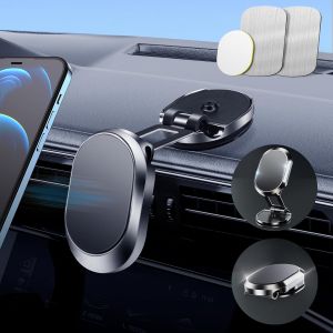 Support T&eacute;l&eacute;phone Voiture Magn&eacute;tique Universel Porte Smartphone Voiture Aimant&eacute; Rotation 360&deg; Support Portable Voiture Magn&eacute;tique Aimant&eacute; Fort pour iPhone 13 Pro MAX 12 11 pour Samsung et Plus - Neuf