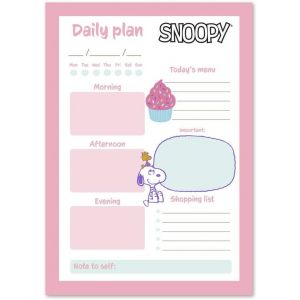 Eryi-- Bloc Notes A5 Snoopy, Planning Journalier | Daily Planner, To Do List, Papeterie De Bureau, Planificateur, Blocs Mémo, Fournitures Scolaires - Neuf