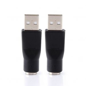 Adaptateurs USB 2.0 A mâle vers PS/2 femelle, connecteur convertisseur pour PC, clavier et souris, 2 pièces - Neuf