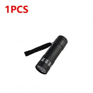 Hutp-Mini Lampe De Poche Uv 9 Led,Lumière Noire,Torche,Lampe De Détection,Outils D'éclairage Portables Pour La Randonnée,50lm,395nm,1 Pièce,5 Pièces,10 Pièces-1pcs - Neuf