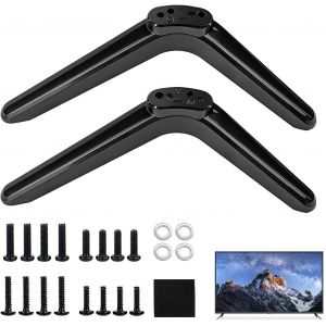 Pieds de Piédestal de Base TV, Support De Base TV pour Téléviseur de 40 à 50 Pouces, Pieds de Socle TV en ABS avec Patins Antidérapants, Montage sans Perçage, Compatible avec LCD et LED Télé.[S1039] - Neuf