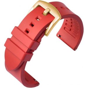 KAL-Bracelet De Montre De Sport, Bracelet De Remplacement De Bande De Montre À Dégagement Rapide En Caoutchouc Fluoré Fkm Pour Montre De Sport 19Mm 20Mm 21Mm 22Mm 24Mm For Men Women - Neuf