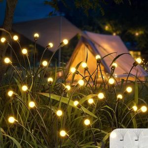 Kal-Lumiere Solaire Exterieur Decorative, 2 Pièces 6 Led Lampe Solaire Exterieur Jardin Decoration Jardin Exterieur, Étanche Lumière Solaire Extérieure Luciole Solaire Exterieur Jardin Pour Patio Bal - Neuf