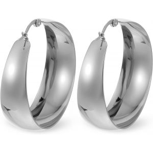 Kal-1 Paire De Créoles En Or Pour Femme, Épaisses, Hypoallergéniques, Épaisses, Dorées, Légères, Grandes Boucles D'oreilles Huggie En Forme De Goutte D'eau, Cadeau Pour Femmes Et Filles - Neuf