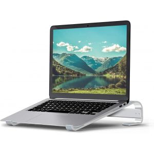 CHECARZHN--NO1-Support Ordinateur Portable Support Pc Portable En Aluminium Ventilé Ergonomique Léger Compatible Avec Macbook Air Pro, Ipad, Notebook, Tablette, Dell, Xps, 10-15.6 Pouce (Argent) - Neuf
