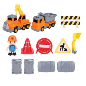 15 in 1 Engineering Vehicle Toy, Children DIY Building Blocks Assembly Toy Engineering Vehicle Model Educational Toys Kid Gift - Neuf