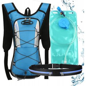 Jgd-Sac &Agrave; Dos D'hydratation De Cyclisme Avec Poche D'eau De 2 L Et Ceinture De Course, Sac &Agrave; Dos L&eacute;ger Pour La Course, La Randonn&eacute;e, L'&eacute;quitation, Le Camping Et L'escalade &iquest; Convient Aux Hommes Et - Neuf