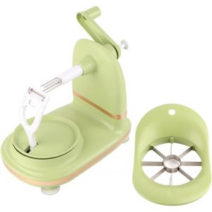 Lbgwp60-Éplucheur Et Coupe-Pommes, Éplucheur De Pommes, Coupe-Pommes Avec Manivelle, Séparateur De Pommes Manuel, Coupe-Pommes, Éplucheur De Pommes De Terre, Machine À Éplucher Les (Vert - Neuf