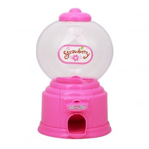 Hjlian Mini Distributeur Automatique De Bonbons Pour Enfants, Boite De Rangement Pour Pieces De Monnaie (Rose) - Neuf