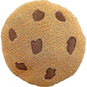 Coussin de biscuits en peluche Coussin en forme de biscuit rond Doux 3d Coussins drôles Nouveauté Coussin de siège rembourré pour canapé Canapé - Neuf