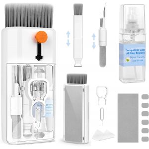 Kit de nettoyage de clavier pour ordinateur portable - Brosse de nettoyage 12 en 1 pour ordinateur, nettoyeur d'&eacute;cran &eacute;lectronique avec stylo de nettoyage multifonction pour MacBook, iPhone - Neuf