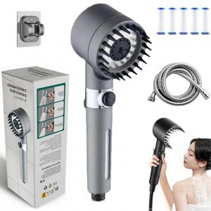 5 filtres pour pommeau de douche Turbo pour un d&eacute;bit d'eau am&eacute;lior&eacute; - Neuf