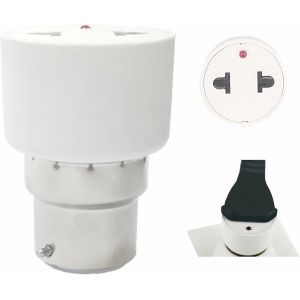 2 pi&egrave;ces par paquet Adaptateur de douille de lampe Prise B22 Conversion en prise de courant - Neuf