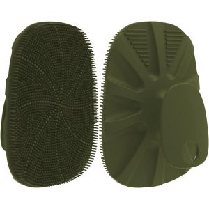 Brosse pour le corps en silicone,Pour la douche et le bain,nettoyer et exfolier les peaux sensibles des femmes,hommes,bébés-Poignée antidérapante,bien moussante,1 paquet,vert kaki - Neuf