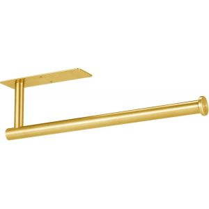 Eryi-Porte-Serviettes En Papier, Porte-Rouleau De Serviettes En Papier Sous L'armoire Pour Cuisine, Porte-Rouleau D'essuie-Tout Mural Auto-Adhésif Ou À Percer, Acier Inoxydable Sus304(Or) - Neuf