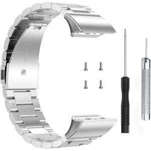 Garmin Approach S10 / Forerunner 35 / Forerunner 30 Bracelet Acier Inoxydable Argent - Neuf