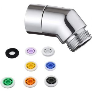 KGABERY-1 Adaptateur De Tuyau De Douche Avec Coude Pour Douchette À Main,Articulation À 45 °,Mobile Et Efficace Pour Douchette À Main,Économiseur D'Eau - Neuf