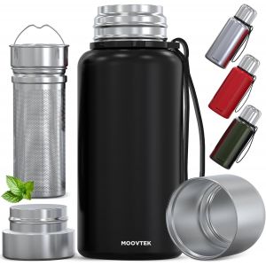 Tianyi-Bouteille Infuseur À Thé Et Tasse Double Paroi En Acier Inoxydable 304 - Théière Isotherme Portable 600 Ml Avec Filtre Extra-Long. Profitez De Votre Thé Parfait, Où Que Vous Soyez. - Neuf