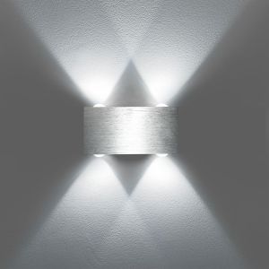 Fabur-Applique Murale Intérieure Led Lampe Murale Chambre Up Down Spot Luminaire Mural Interieur Eclairage Décoration Aluminium Carré Pour Salon Cuisine Coucher Lit Couloir Hôtel Bar Blanc Froid - Neuf