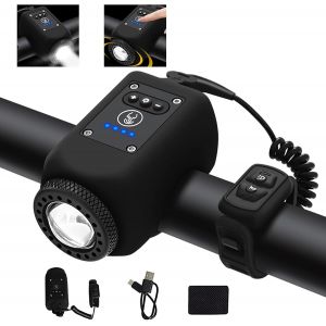 Subzonal-Klaxon De V&eacute;lo &Eacute;lectronique Avec Lumi&egrave;re, Mini Sonnettes &Eacute;lectrique V&eacute;lo &Agrave; 6 Sons, Phare Rechargeable Usb-C E-Bell, Volume R&eacute;glable/4 Modes D'&eacute;clairage/R&eacute;sistant &Agrave; L'eau - Neuf