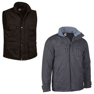 Lot Parka Bor&eacute;al Gris Charbon Et Doudoune Sans Manches Reporter Noir - Homme - Neuf