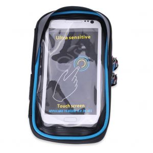 Support De Guidon De Velo Et Moto Etanche Pour Telephone (Noir Et Bleu) - Neuf