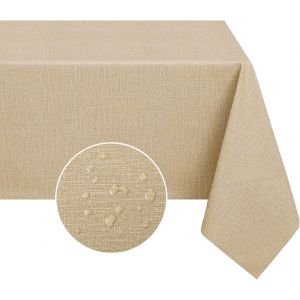 Sjzg-Nappe Anti-Taches Plastifi&eacute;e 80 X 80 Cm Cir&eacute;e Carr&eacute;e Pour Ext&eacute;rieur, R&eacute;sistante Aux Intemp&eacute;ries, Pvc Imperm&eacute;able Moderne Kaki Nappes Pour Restaurant, Jardin, &Eacute;t&eacute; - Neuf
