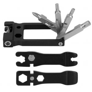 Kit D'outils De Reparation De Velo Multifonction Pliable Et Portable (Noir) - Neuf