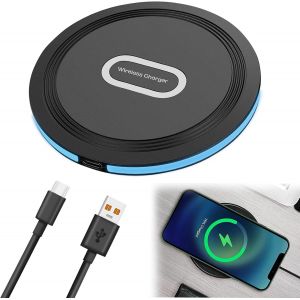 Kal-15w Chargeur Sans Fil Rapide, Chargeur Induction Charging Pad Pour 15 Pro Max/14/13/12/11/Xs Max/Xr,Galaxy S22/S21/S10/S9/S8/Note 20/10/9/8/Airpods/Google Pixel8 Pro//Xiaomi - Neuf