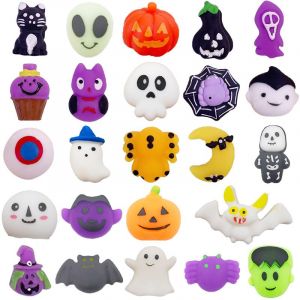 Lot de 24 mini-squishies Mochi (style aléatoire), mini-squishies Kawaii pour enfants, jouets anti-stress en forme d'animaux Mochi pour la Saint-Valentin, Noël, Pâques, anniversaire, prix de classe - Neuf