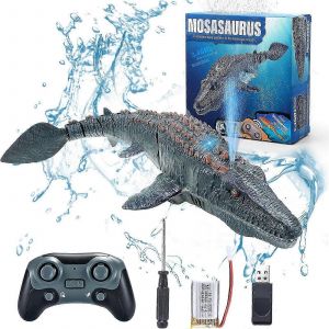 Dinosaure Telecommande 2,4 Ghz, Jouet Mosasaurus, Jouet Dinosaure Pour Garcons De 3 Ans Et Plus, Jouet Aquatique, Cadeau De Noel Et D'anniversaire Pour Garcons Et Filles - Neuf