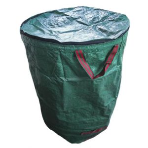 Sac de jardin pour déchets verts 300 L - Sacs poubelles pour feuilles mortes et déchets végétaux - Réutilisable, autoportant et pliable - Neuf