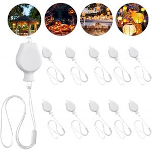 JGD-Lot de 10 LED Ballons Lampes,LED Balloon Lumi&egrave;re Blanc Chaud,Lampion,Mini Lumi&egrave;res pour Ballons,Lanterne Papier, Mariage,F&ecirc;te,No&euml;l,Nouvel An,Halloween,Int&eacute;rieure Ext&eacute;rieure - Neuf