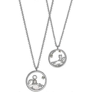 2 Pcs Collier Assorti Pour Couples, Petit Prince Collier Et Renard Collier Couples Ensemble De Collier En Argent Sterling - Neuf