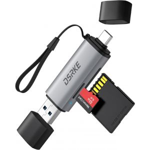 KALANKA-Lecteur de Carte SD USB C USB 3.0 Adaptateur de 5Gbps pour Micro SD/TF/SDHC/SDXC/MMC, Compatible avec Galaxy S25/S24/S23 s&eacute;ries, iPhone 15/16/17Plus Pro Max/PC/Ordinateur - Neuf