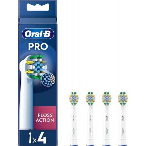 Kgabery-Pro Floss Action Lot De 4 Têtes De Brosse À Dents Électrique En Forme Dexet Poils Interdentaires Pour Enlever La Plaque Dentaire En Profondeur,Blanc - Neuf