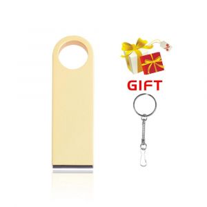 KALPZ-Cl&eacute; Usb En M&eacute;tal Color&eacute;, 128 Go 64 Go 32 Go, 16 Go 8 Go 4 Go 128M, Cl&eacute; Usb, Porte-Cl&eacute;s Gratuit, Cl&eacute; M&eacute;moire, Entreprise Cr&eacute;ative,128 Go,Gold - Neuf