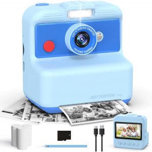 Appareil Photo Instantané Enfants,3,0 Pouces Appareil Photo Numérique Enfant,48Mp/2,5K Uhd Appareil Photo Enfant Avec Carte 32Gb,Jouet Cadeau Exquis Pour Garçons Filles 3-12 Ans (Bleu) - Neuf