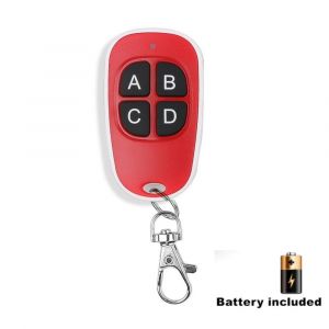 T&eacute;l&eacute;commande sans fil universelle pour porte de garage, duplicateur de code de copie, porte-cl&eacute;s, 433 MHz, 4 pr&eacute;dire, clonage Z successif, 433.92 Red - Neuf