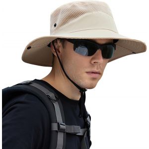 Chapeau Homme Anti Uv,Femme Large Bord Casquette Pliable Étanche,Bob Homme,Chapeau Randonnée Mesh Respirant.[Z176] - Neuf