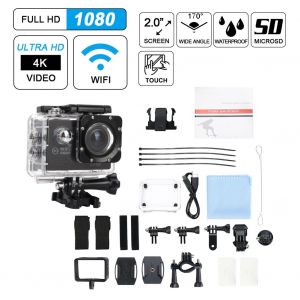 Camera d'action sport 1080p 30 fps HD 2 pouces LTPS, etanche a 30 m, WiFi - Neuf