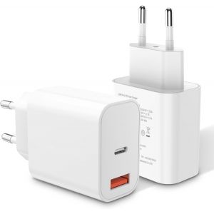 (2er Pack) 20W Chargeur Rapide pour iPhone, PD3.0 USB-C Prise Secteur avec 2m C&acirc;ble USB C vers Light-ning pour iPhone 14 Pro Max/14 Plus/13 12 11 SE Mini X XS XR iPad - Neuf