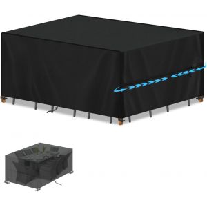 Housse Salon De Jardin Exterieur Impermeable Housse De Protection De Table Ext&eacute;rieur 420d Oxford Tissu Housse Pour Meuble De Jardin Protection Canape Jardin Anti-Uv Au Vent 180x120x75cm - Neuf