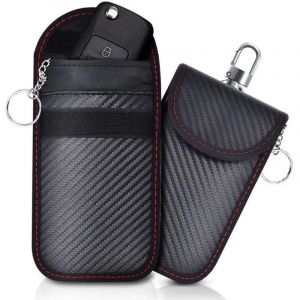 Lot de 2 Mini Etui anti RFID Clé Voiture PortablePochette anti RFID Cle VoitureEtui Blocage RFID pour Clef Voiture KeylessPro-PM1 - Neuf