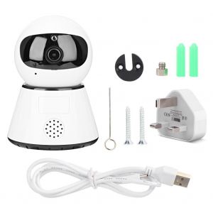 Mini camera de surveillance pour bebe 110-240 V HD 1080P, Wi-Fi, infrarouge, vision nocturne, rotative (prise britannique) - Neuf