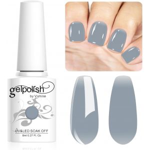Vernis Semi-Permanent Neutre Transparent,8ml Jelly Bleu Ardoise Vernis À Ongles Gel Naturel French Manucure Nail Art Uv Led Soak Off Gel #L163 - Neuf